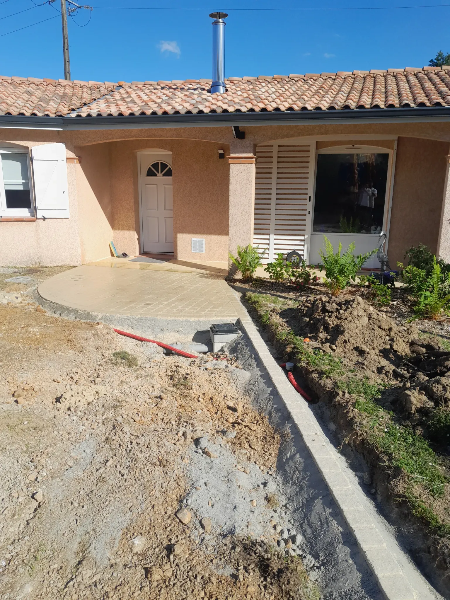 Voirie et stationnement à Bessières, vue 3 du chantier