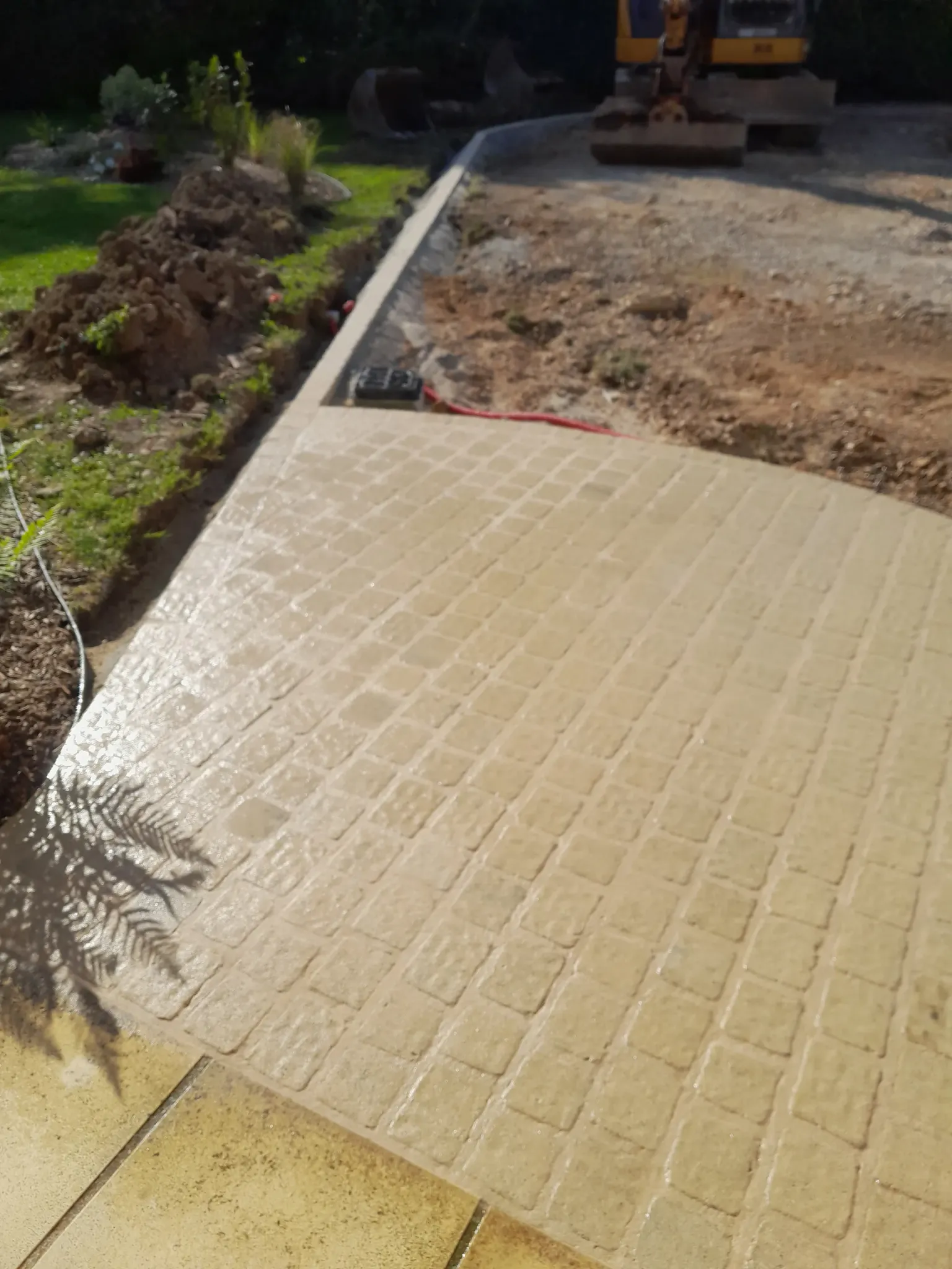 Pavage et bordures à Bessières, vue 5 du chantier