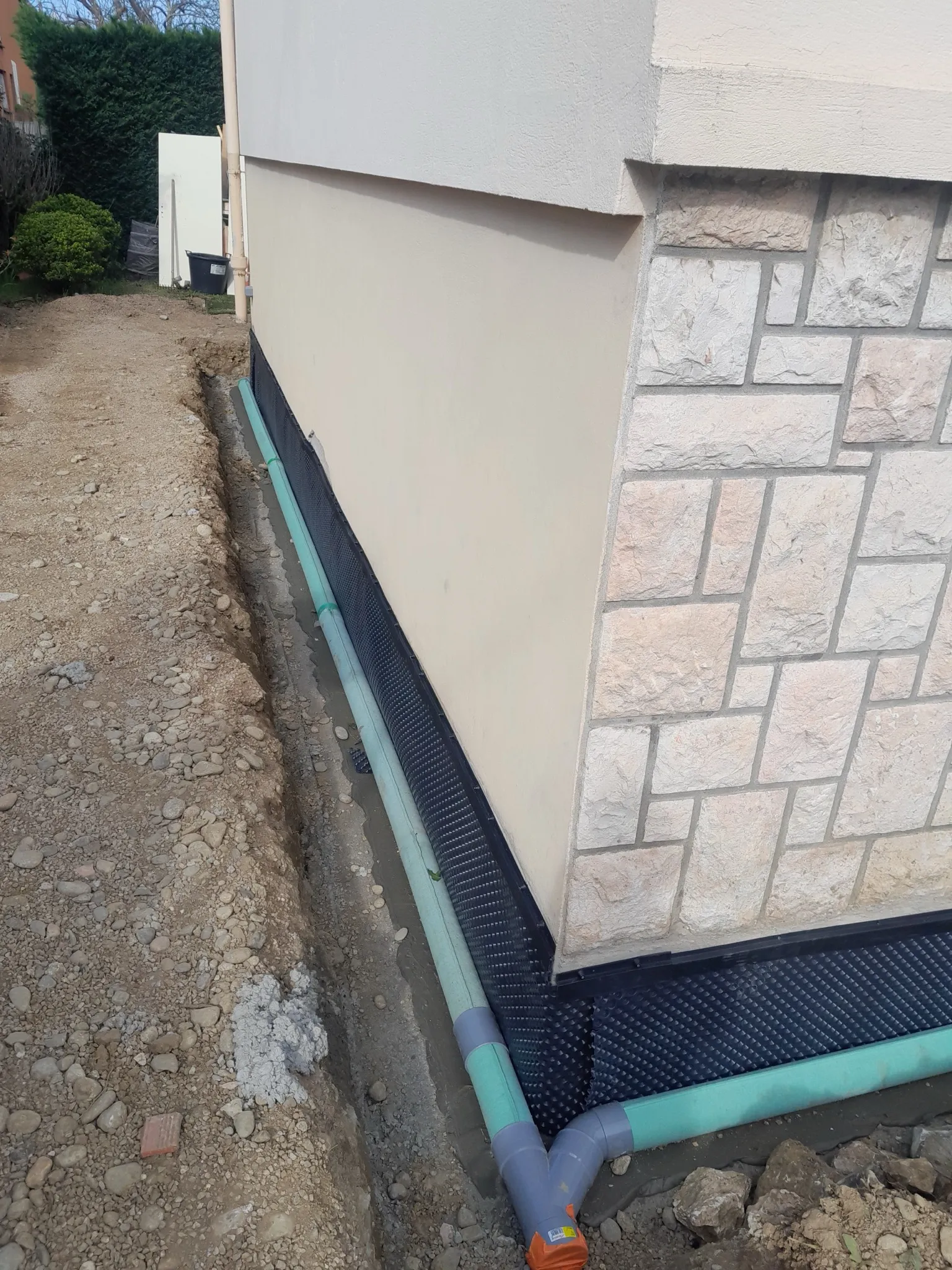 Drainage en façade à Blagnac