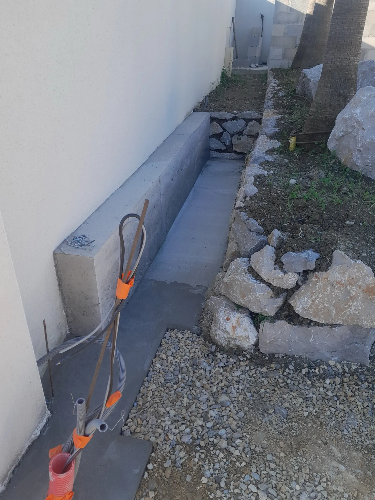 Longrine béton à Castelnau-d'Estrétefonds, vue 2 du chantier