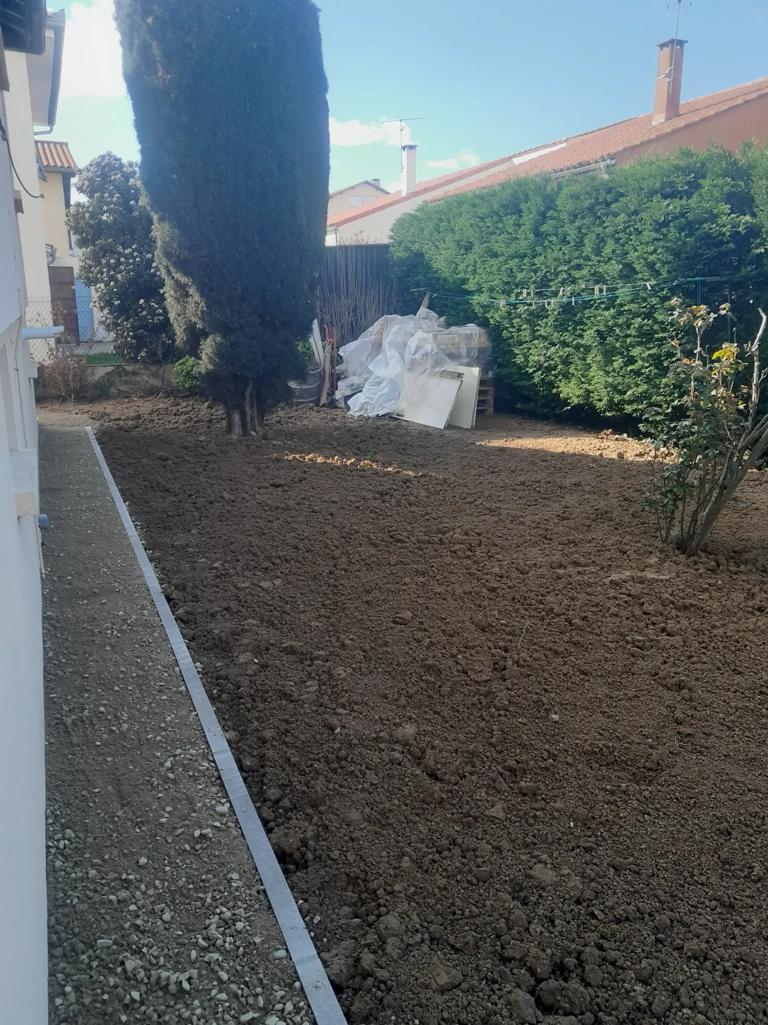 Voirie et trottoirs à Blagnac, vue 2 du chantier